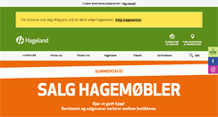 Desktop Screenshot of hageland.no